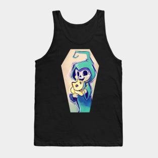 Teal Death and his 9th Life Coffin Tank Top